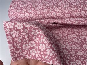 Poplin - fine blomster motiver i rosa toner